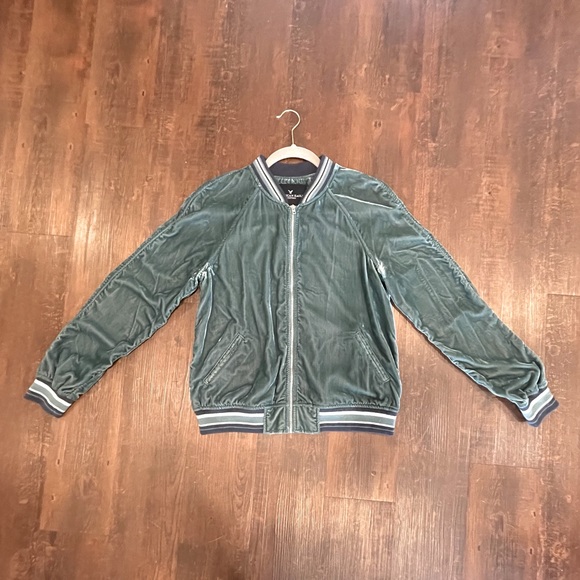 Crushed Velvet Track/Bomber Jacket 💙💚 - Picture 1 of 5